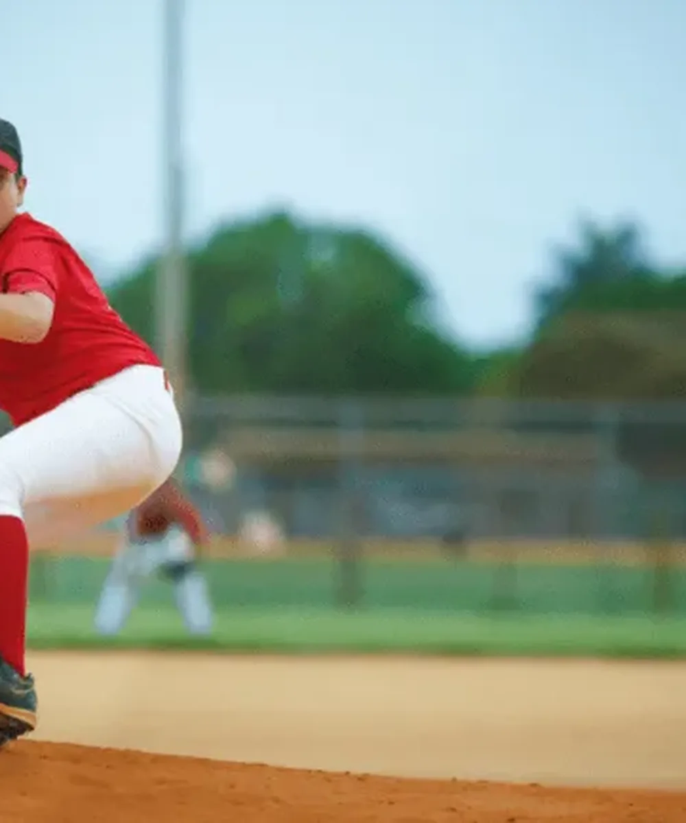 A pitcher training with a Doctor of Physical Therapy at Zone Physical Therapy in Greer, SC