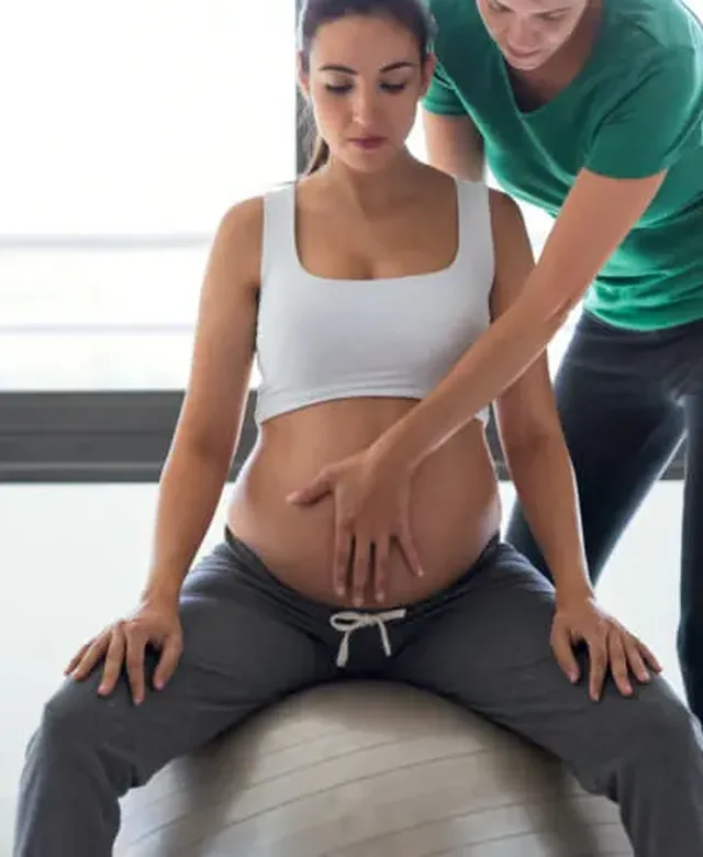 Core and pelvic floor rehab during a session at Zone Physical Therapy