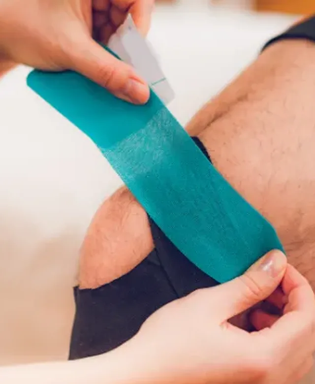 Kinesio taping session at Zone Physical Therapy