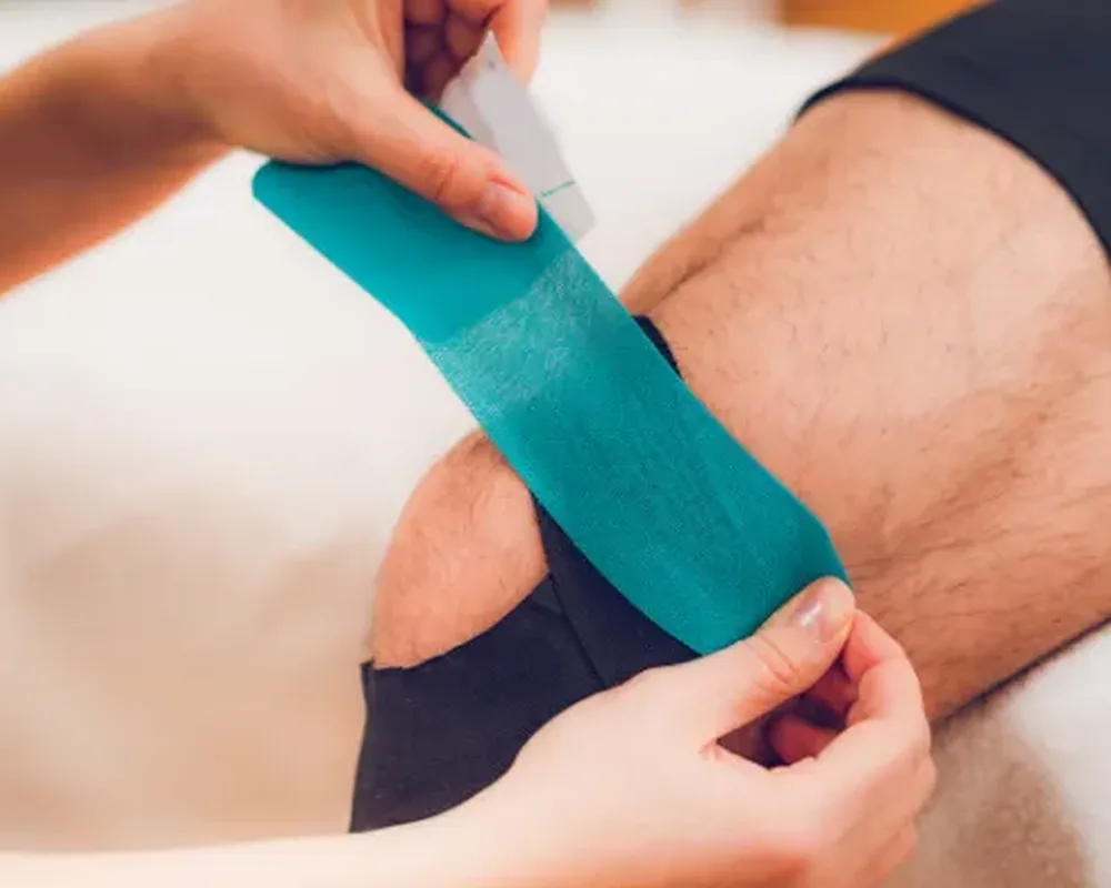 Kinesio taping application at Zone Physical Therapy in Greer, SC