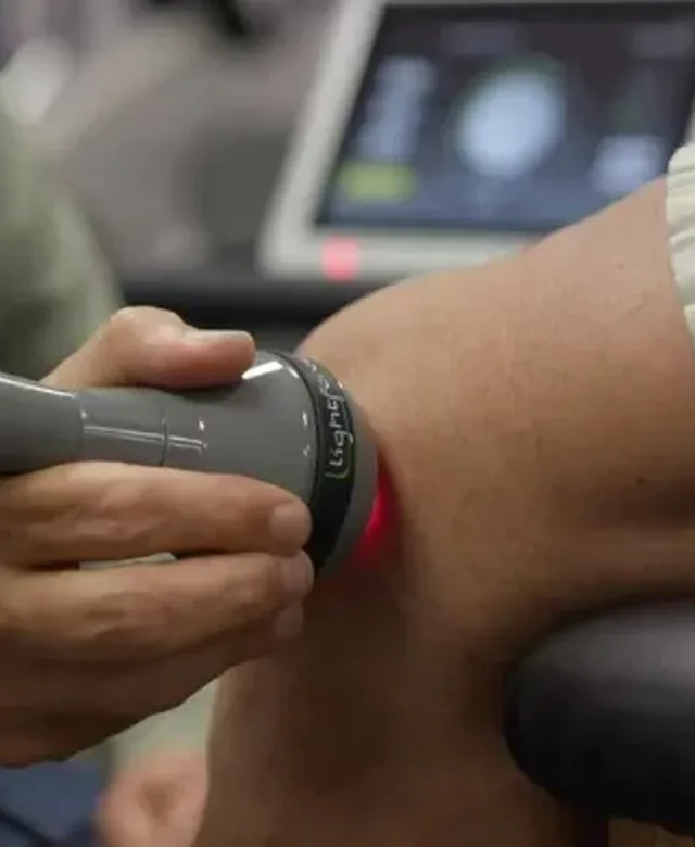 Laser therapy session at Zone Physical Therapy