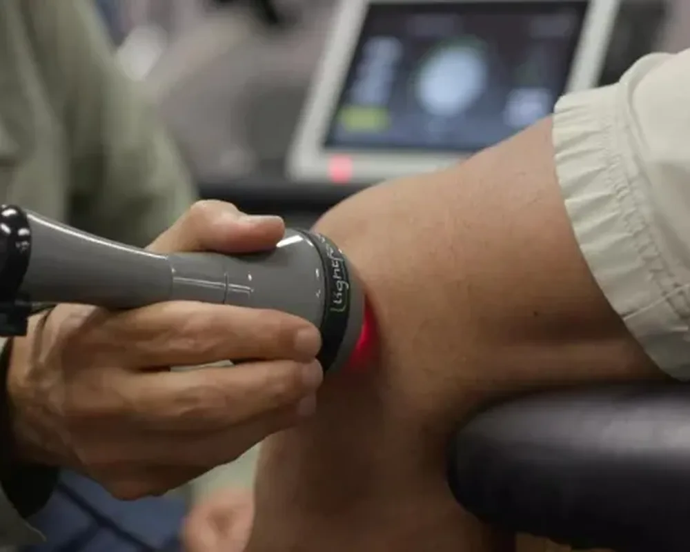 Laser therapy treatment at Zone Physical Therapy in Greer, SC