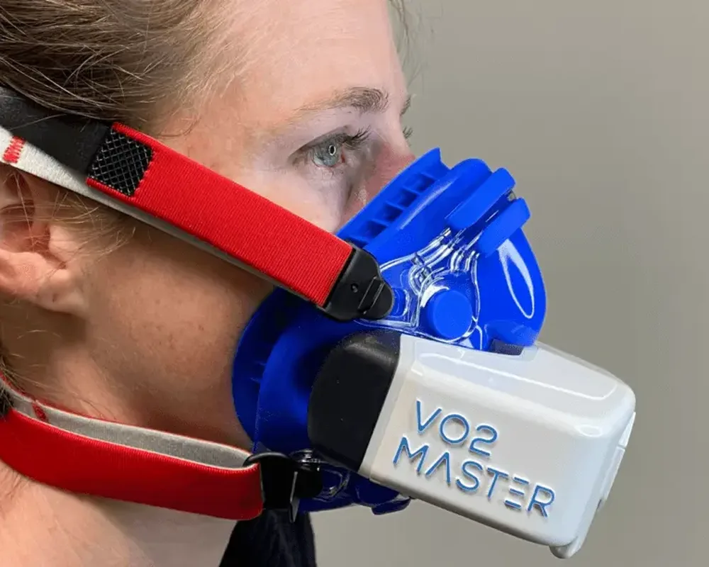 VO2 max testing on a VO2 Master analyzer at Zone Physical Therapy in Greer, SC