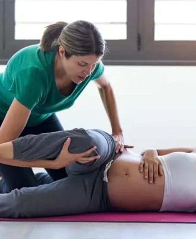 A prenatal physical therapy session at Zone Physical Therapy